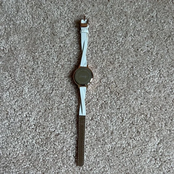 Icing Rose Gold Watch With White Wristband - Picture 2 of 5